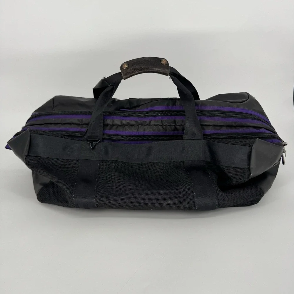 Vintage 90's Patagonia Wet-O-Dry Duffle Bag Luggage Mesh Rare Black‎ Purple READ